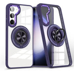 Crystal Clear Magnetic Case with Ring Stand for Samsung Galaxy S24 Series