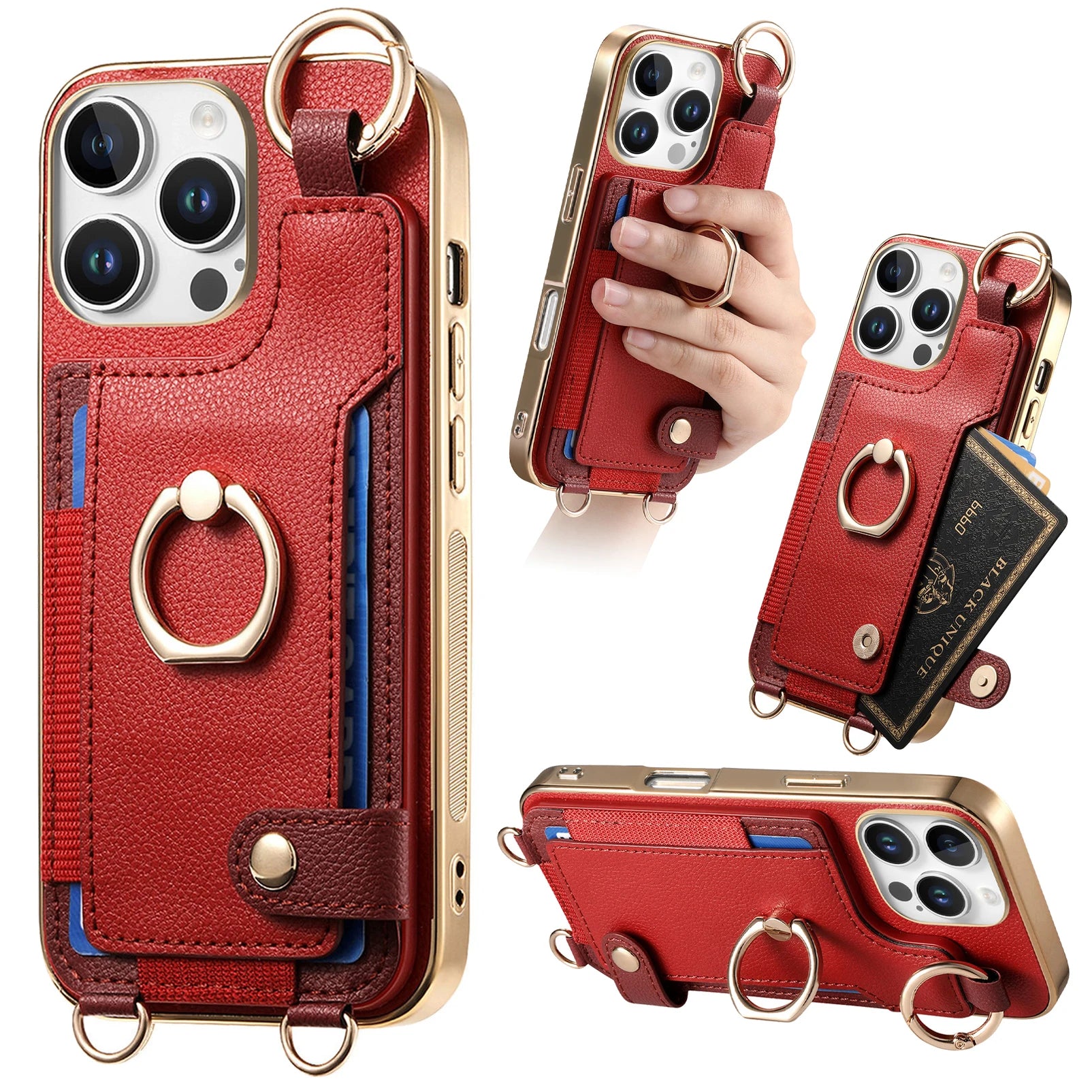 Protective Crossbody Wallet Case for iPhone 15 Series