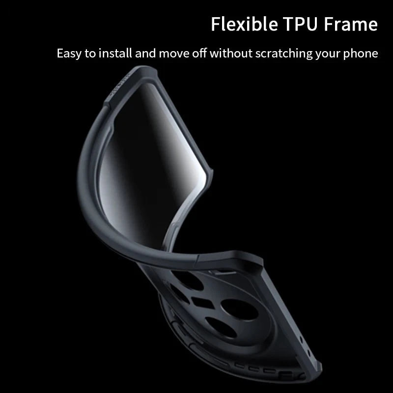 VIVO X100 Series Airbag Anti-Shock Case with Camera Protection and Clear Magnetic Holder