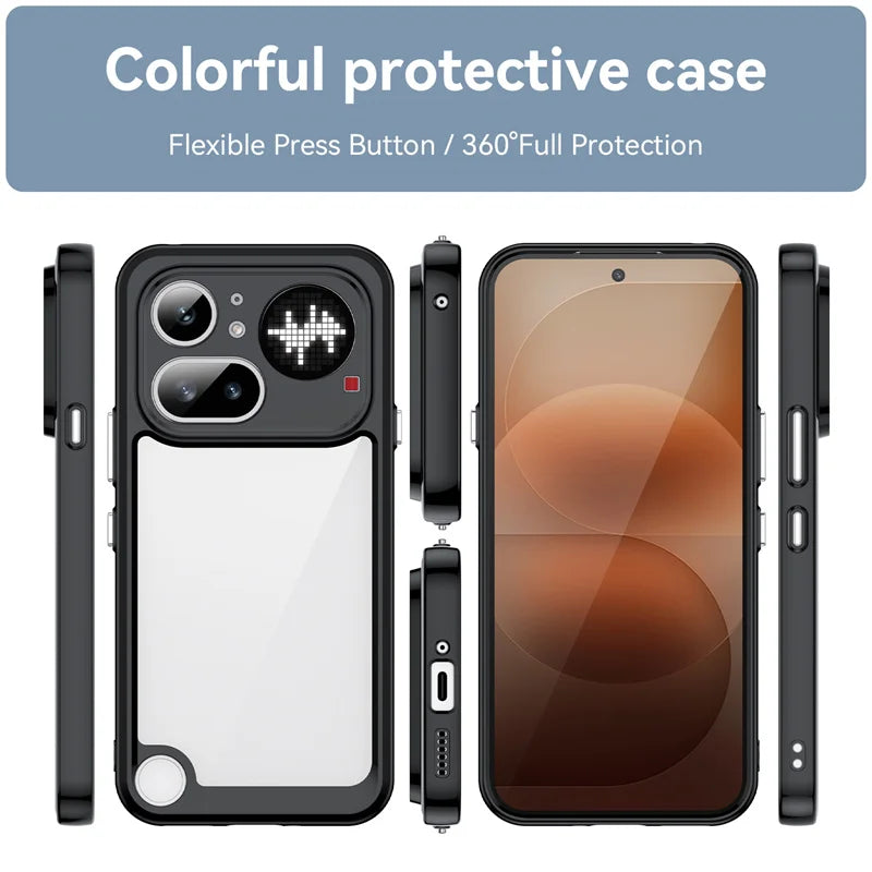 Transparent Colorful TPU Protective Cover for Nothing Phone 4a / 4a Pro