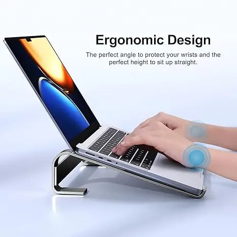 Ergonomic Aluminum Laptop Stand with Cooling Ventilation