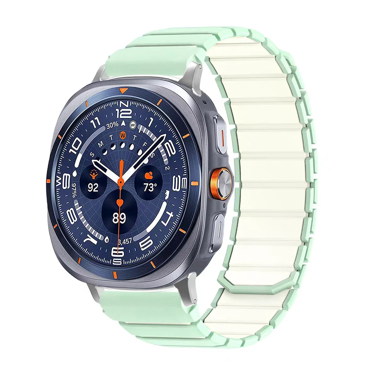 Quilted Silicone Watch Band with Magnetic Quick-Release for Samsung Galaxy Watch Ultra 2
