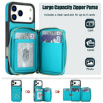 Leather Wallet Phone Case with Adjustable Lanyard for iPhone 17 Series
