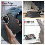 Luxury Glitter Bling Wallet Flip Phone Case with Card Slot Holder for Samsung Galaxy S24 Series