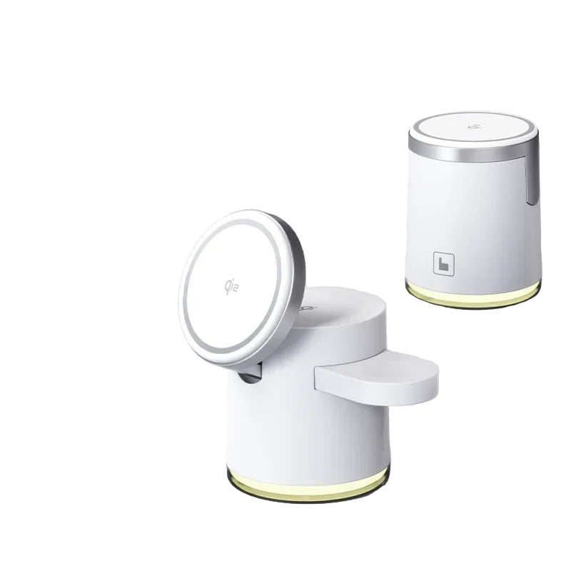 VIKEFON 3-in-1 Magnetic Qi2 Wireless Charging Station with Night Light