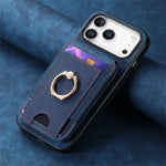 Premium 2-in-1 MagSafe Leather Wallet Case with Multi-Functional Card Holder & Ring for iPhone 17 Series