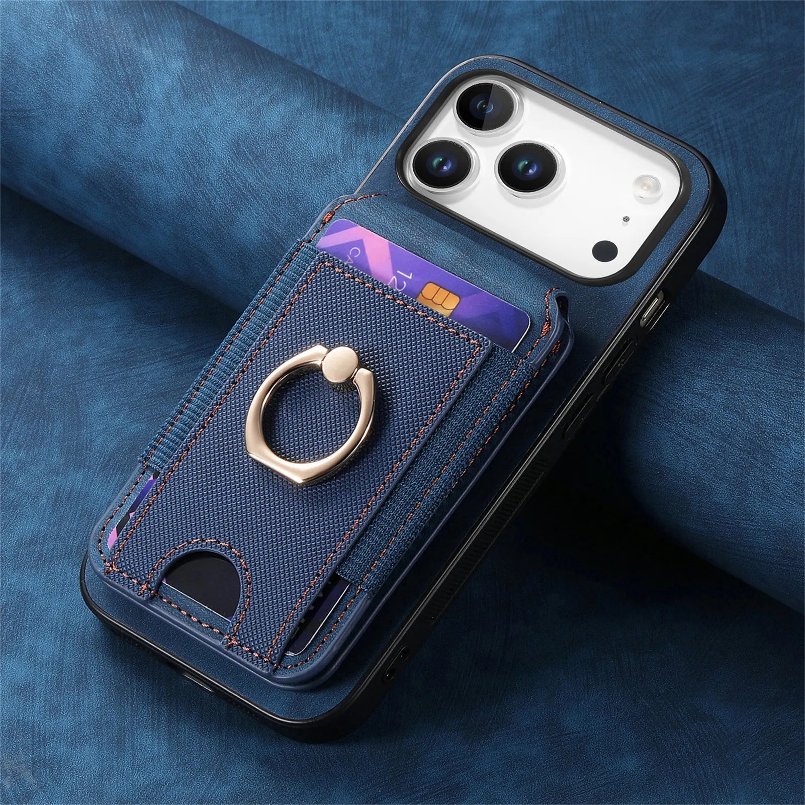 Premium 2-in-1 MagSafe Leather Wallet Case with Multi-Functional Card Holder & Ring for iPhone 17 Series