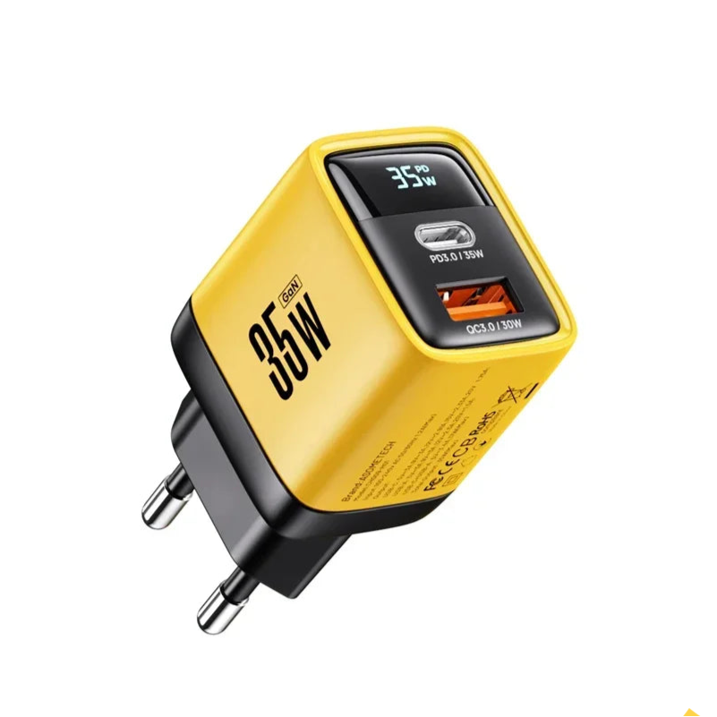 Asometech 35W USB-C GaN Fast Charger Compact Dual-Port Power