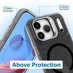 iPhone 17 Series Glamorous Glitter MagSafe Case with Lens Stand