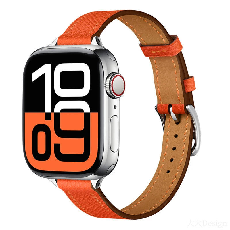 Elegant Slim Leather Strap for Apple Watch