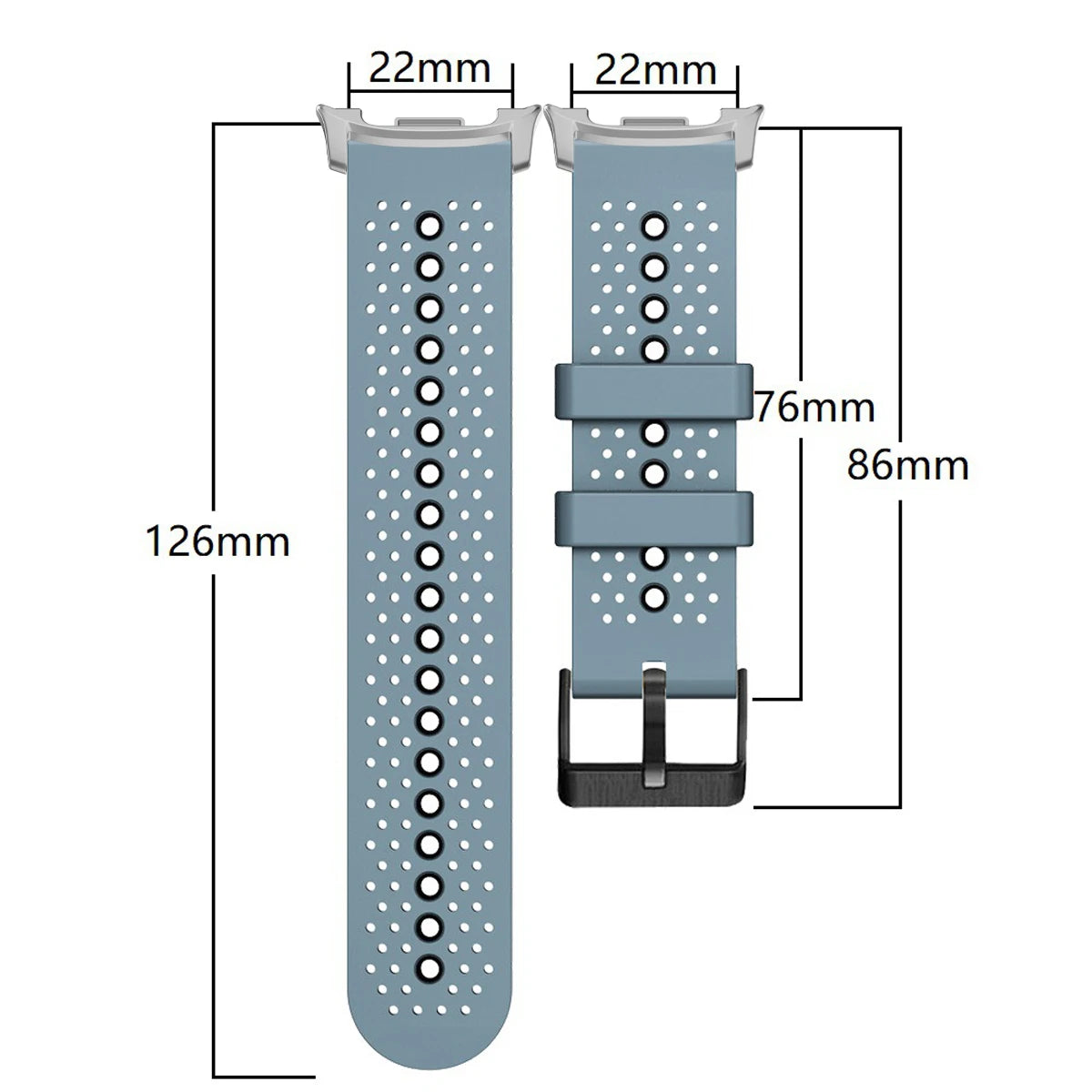Breathable Two-Tone Silicone Sport Strap for Samsung Galaxy Watch 8 & Galaxy Watch 8 Classic