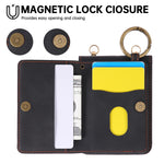 Samsung Galaxy Z Flip 7 Leather Magnetic Wallet Case with Card Slots