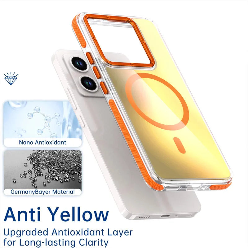 Luxury TPU + Hard PC Anti-Yellow Magnetic Case for Xiaomi 14T Series