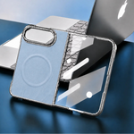 Stone-Textured Foldable MagSafe Case with Ring Stand for iPhone Duo