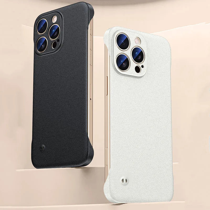 Sandstone Frameless Slim Matte Hard PC Case for iPhone 15 Series