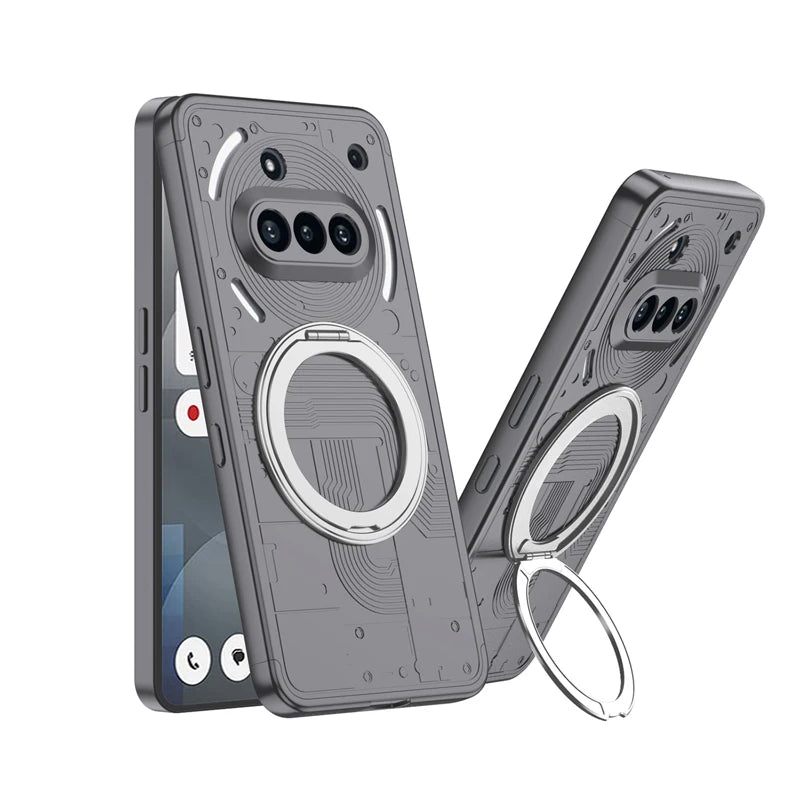 Shockproof Hard PC Case with 360-Degree Rotating Ring for Nothing Phone 3a / 3a Pro