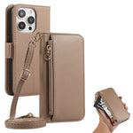 Crossbody Leather Wallet Phone Case with Card Holder for iPhone 16 Series