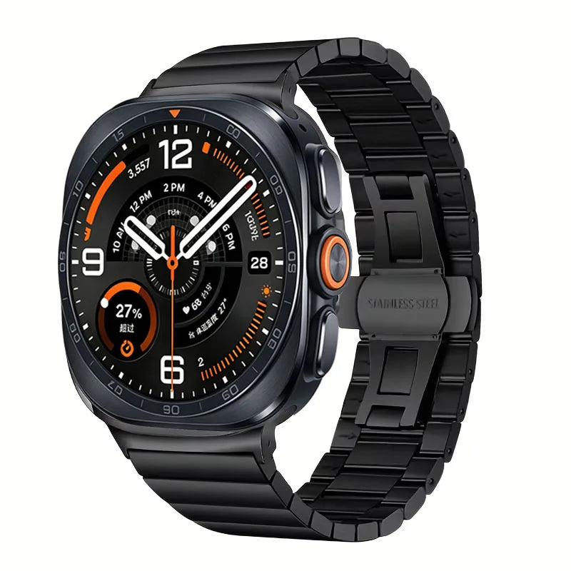 Diamond Quilted Pin-and-Buckle Watch Strap for Samsung Galaxy Watch 9