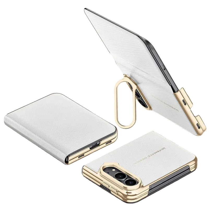Leather Flip Case with Automatic Magnetic Closure for iPhone Duo