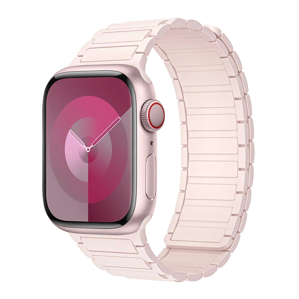 Silicone Replacement Strap with Magnetic Closure for Apple Watch