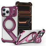 Shockproof Frameless MagSafe Case with 360° Rotating Grip Ring Stand for iPhone 18 Series