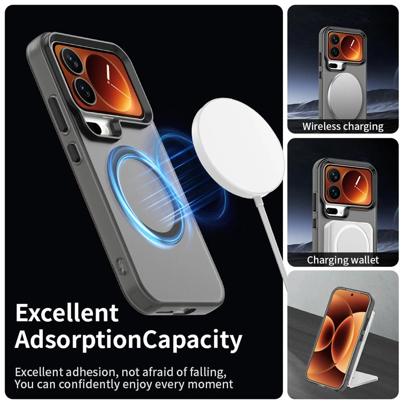 Shockproof Translucent Magnetic Case for Xiaomi 17 Series