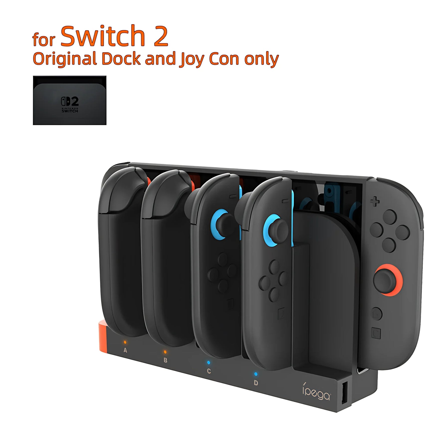 4-in-1 Charging Dock for Nintendo Switch 2 Joy-Con Controllers