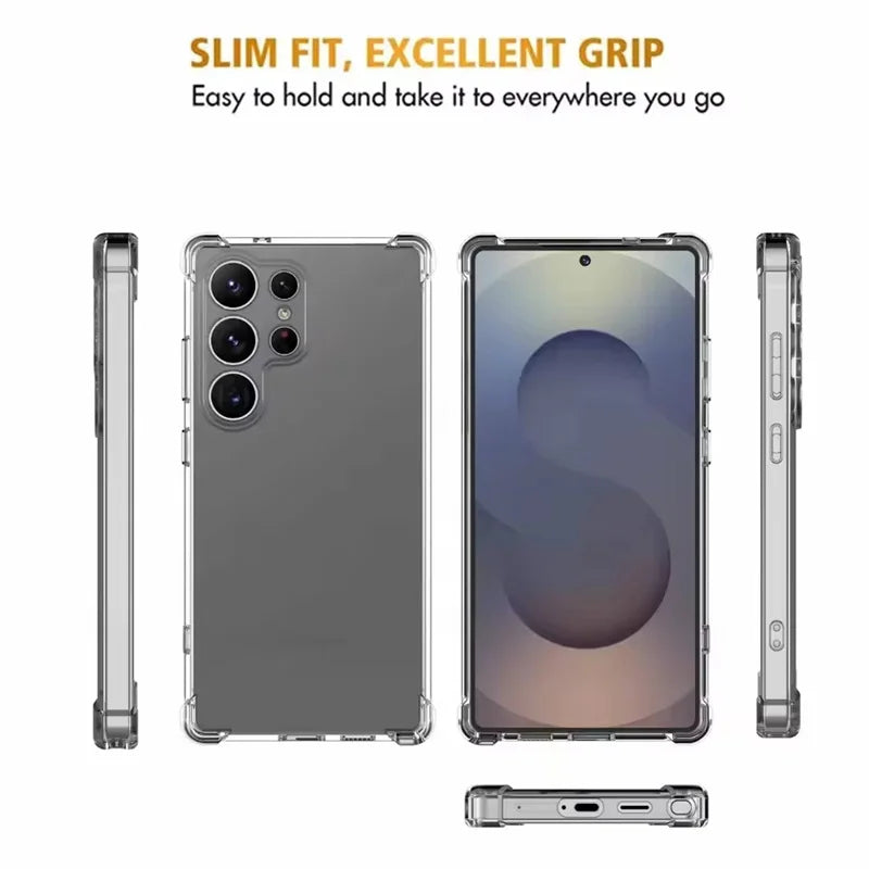 Shockproof Soft Transparent Case for Samsung Galaxy S26 Series