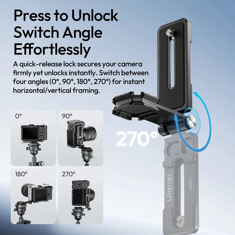 Ulanzi UKA11 Quick Release L-Bracket Arca-Swiss & F38 Compatible Mount