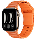 Silicone Quick-Release Band with Segmented Link Design for Apple Watch