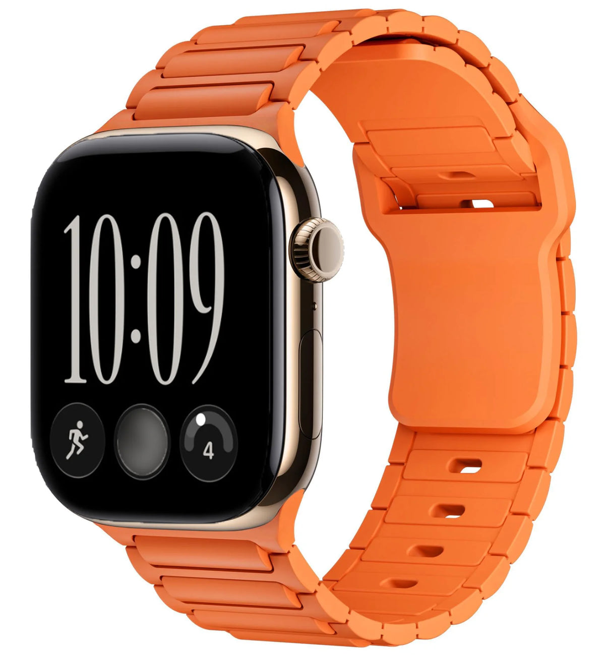 Silicone Quick-Release Band with Segmented Link Design for Apple Watch