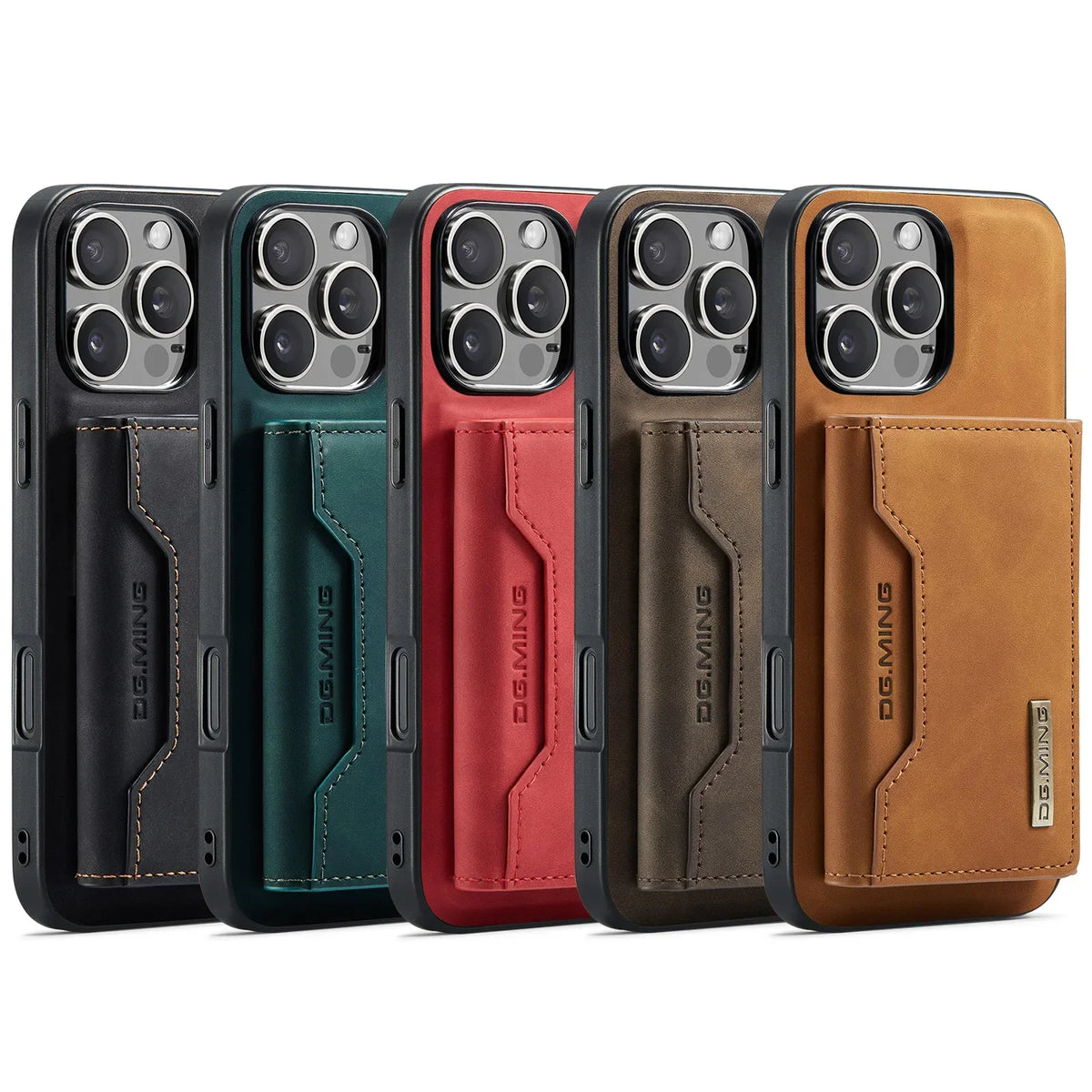 2-in-1 Detachable Magnetic PU Leather Wallet Case for iPhone 16 Series