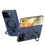 Google Pixel 10 Pro Fold Leather Magnetic Case with Ring Stand
