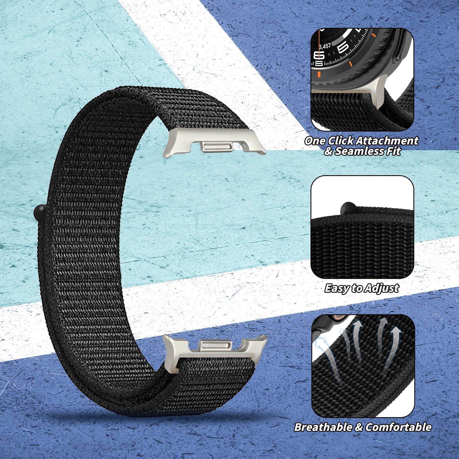 Elastic Nylon Loop for Galaxy Watch 8 and Galaxy Watch 8 Classic