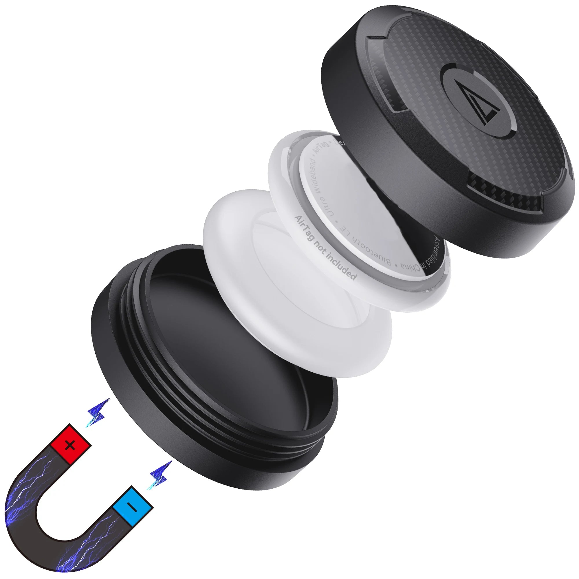 Waterproof Magnetic AirTag Holder with Strong Neodymium Mount