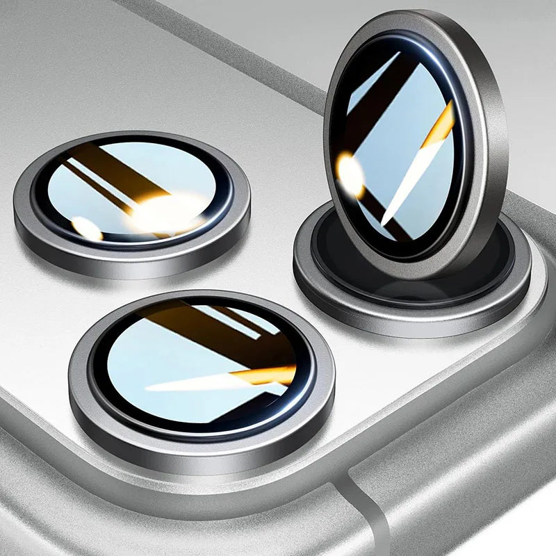 Metal Frame Tempered Glass Camera Lens Protector for iPhone 17 Series