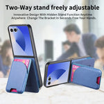 Samsung Galaxy Z Flip 7 Luxury Magnetic Leather Case with Card Holder