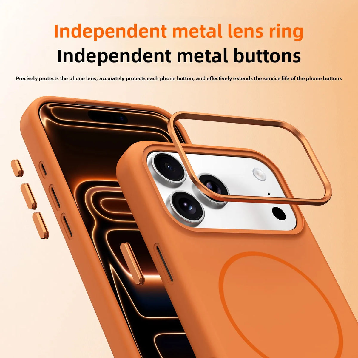 Liquid Silicone MagSafe Case with Metal Camera Protection Bezel for iPhone 18 Series