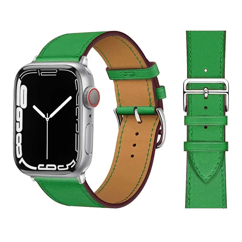 Premium Classic Leather Watch Strap for Apple Watch