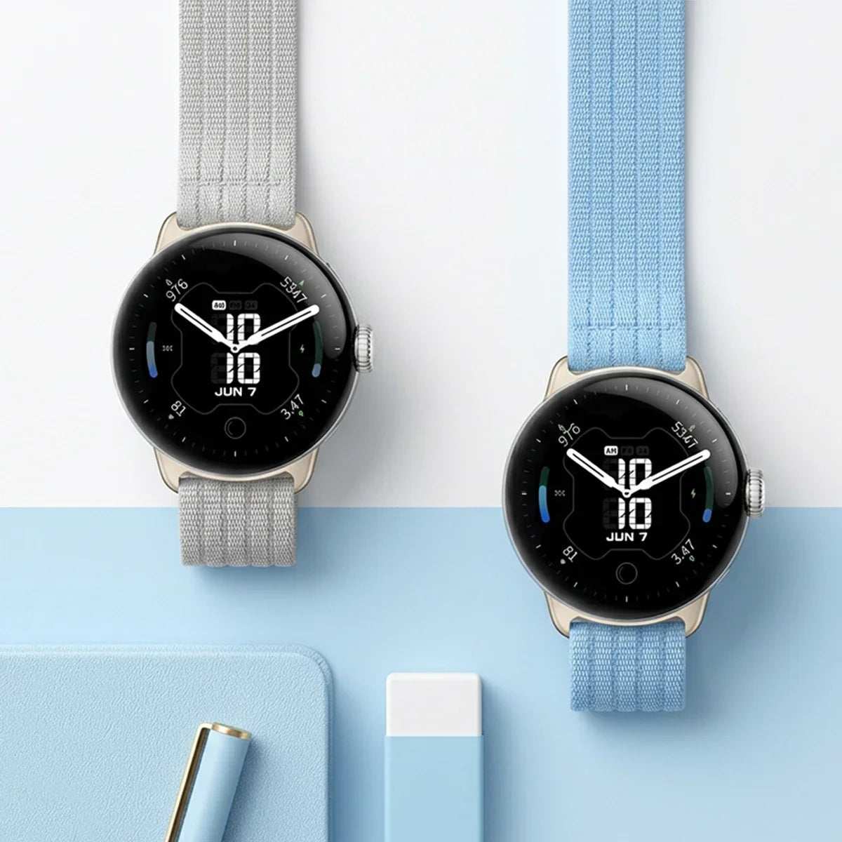 Breathable Braided Nylon Band with Quick-Release Connector for Google Pixel Watch 4