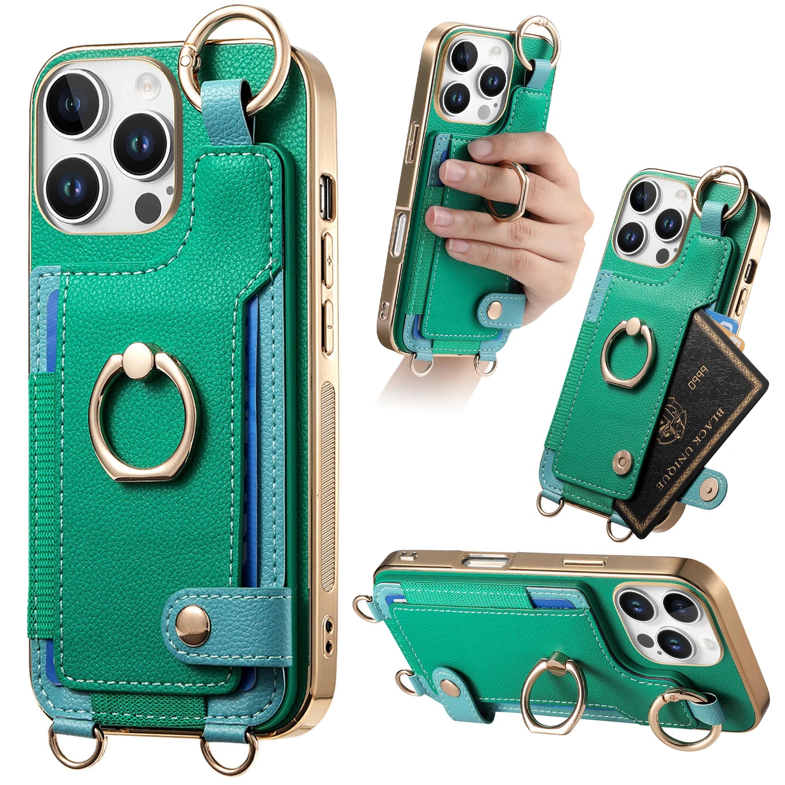 Protective Crossbody Wallet Case for iPhone 15 Series
