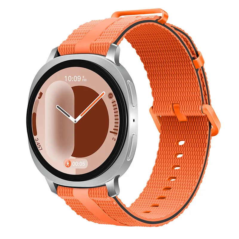 Waffle-Textured Silicone Watch Band with Pin Buckle for Samsung Galaxy Watch 9