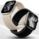 Breathable Woven Nylon Band with Magnetic Snap Closure for Apple Watch