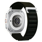 Breathable Nylon Weave Watch Band with Metal C-Hook Closure for Samsung Galaxy Watch Ultra 2
