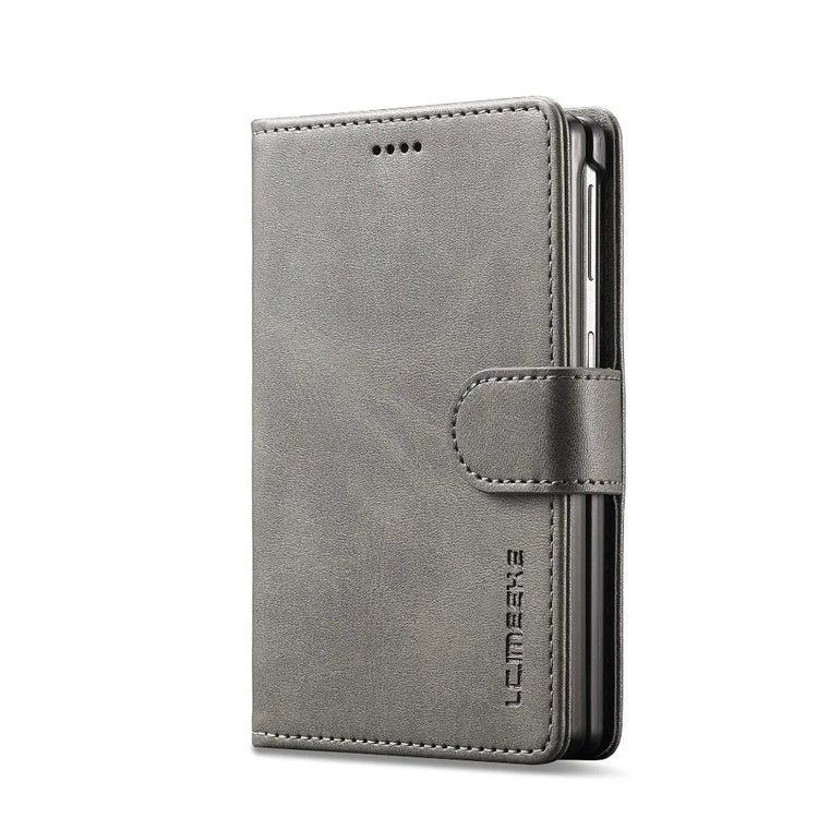 Hand-Stitched Leather Wallet Case with Kickstand for Samsung Galaxy Z Fold 8
