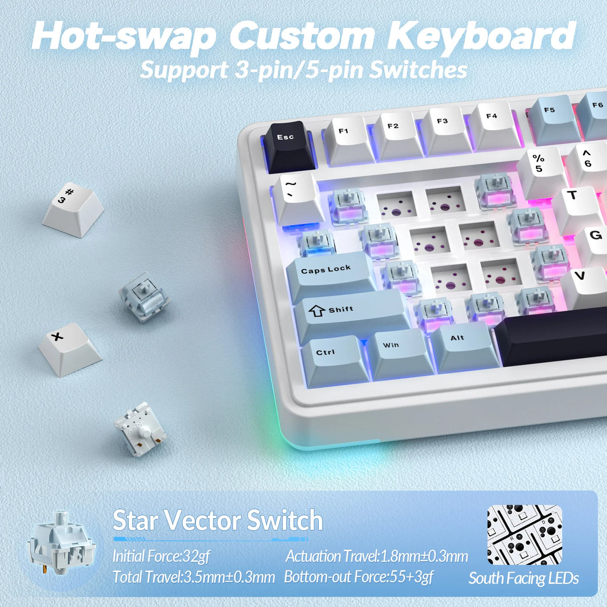 AULA S75pro Tri-Mode Gaming RGB Keyboard