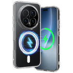 Transparent Shockproof Magnetic Case with Built-In Ring Mount for Honor Magic8 Pro