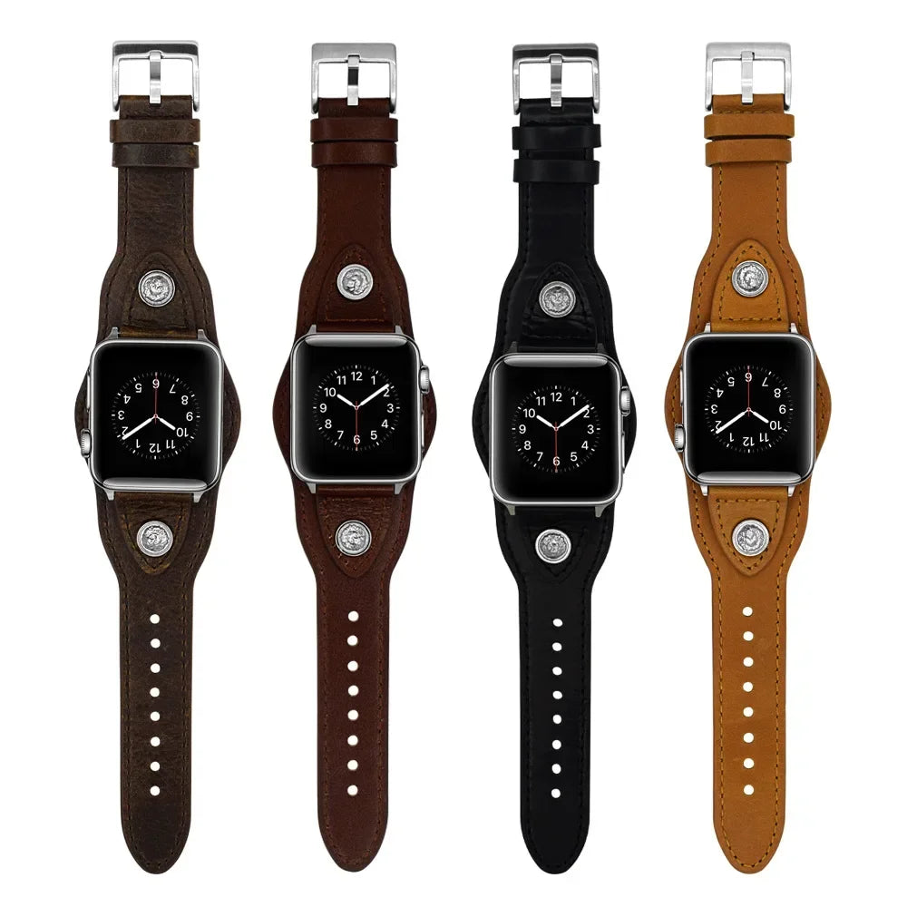 Premium PU Leather Strap for Apple Watch