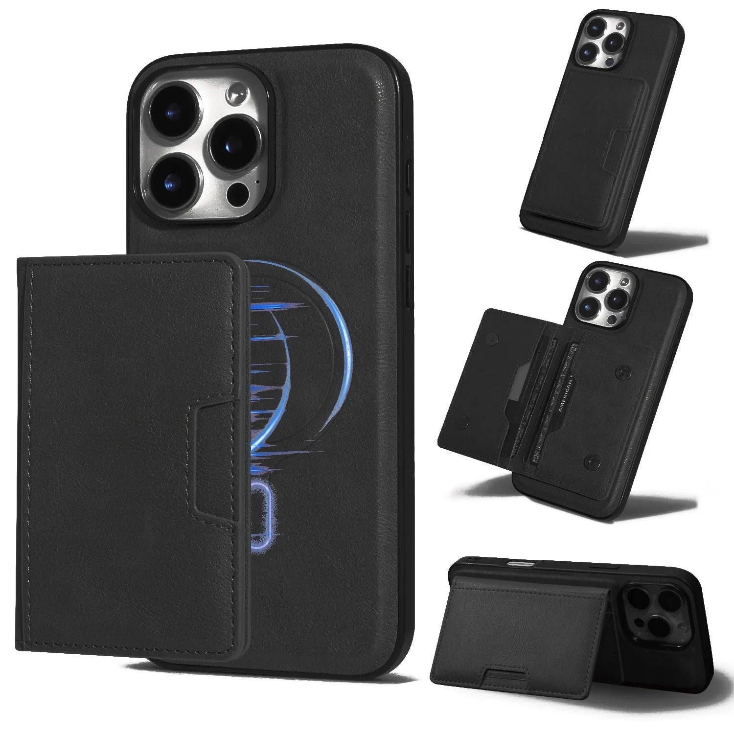 2-in-1 Magnetic Leather Wallet Case for iPhone 16 Series
