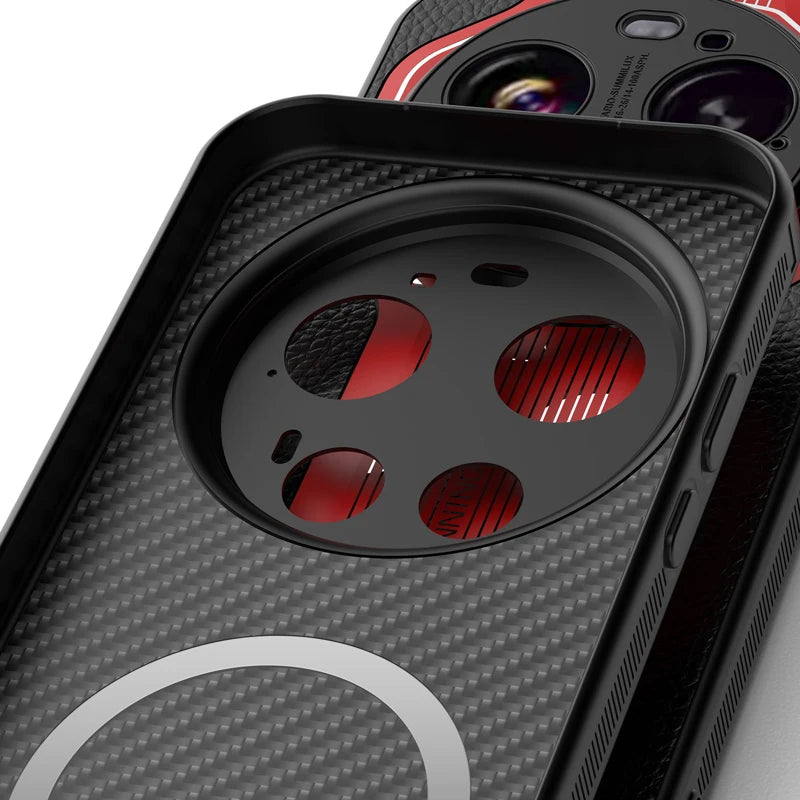 Glossy Litchi Leather Camera Protection Case for Xiaomi 17 Ultra